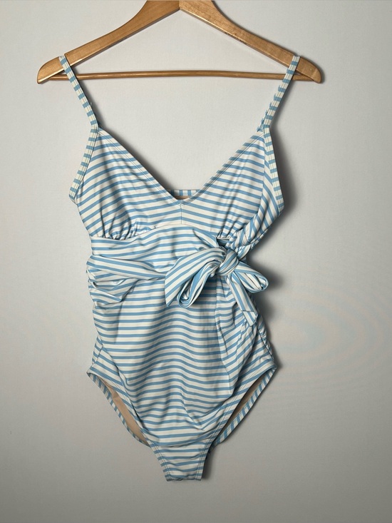Isabel Maternity by Ingrid & Isabel Other - Isabel Maternity by Ingrid & Isabel One-Piece Swimsuit Blue White Stripe Medium